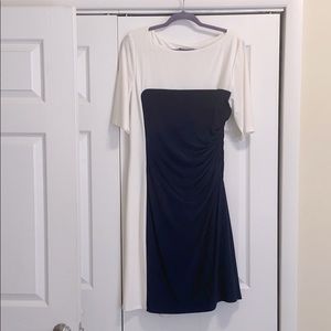 Color block slimming dress